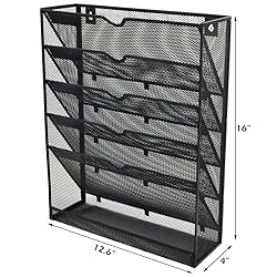 EASEPRES Mesh Wall File Organizer 5 Tier Vertical