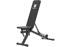 MAJOR LUTIE Major Fitness Weight Bench, Capacity Bench Press and 32 Adjustable Positions Strength Training Bench for Garage and Home Gym Workouts, Weight Lifting, and Bench Press