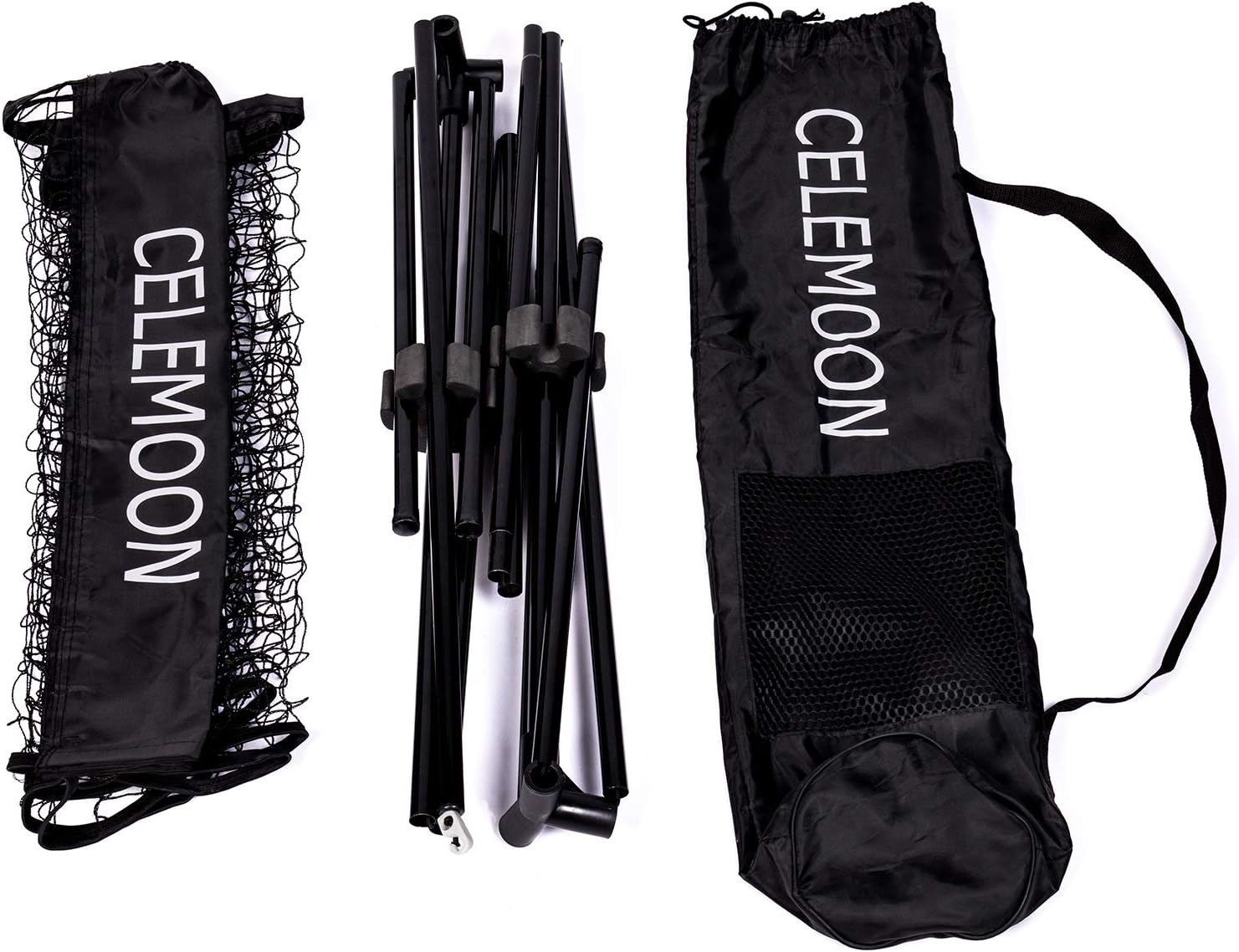 CeleMoon Portable Foldable Tennis Net Set for Tennis, Pickleball, Kids Soccer, Volleyball - Easy & Quick Setup Assembly Nylon Sports Net with Poles for Indoor Outdoor Backyard, Court, Beach, Driveway : Sports & Outdoors