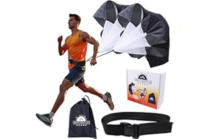 Lights Mountain Set of 2 Running Speed Resistance Parachutes – Adjustable Speed Chutes for Sprint Training, Football & Basket