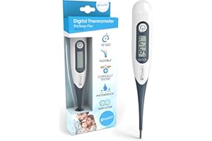 IPROVÈN iProven Oral Thermometer, Measures in 10 seconds with flexible tip and fever alarm, Digital Medical Thermometer for adults, kids and toddlers - DTR-1221A