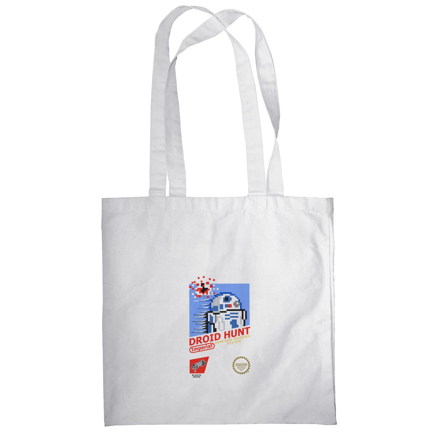 Texlab Droid Hunt 8 Bit System - Fabric Bag, White