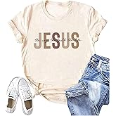 Christian Shirt for Women Jesus T-Shirt Jesus The Way The Truth The Life Retro Bible Verse Inspirational Tee Tops