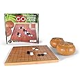 RNK Gaming Beginner’s Go Game Set with Reversible Bamboo 13 x 13/9 x 9 Grid Go Board, Bowls, & Single Convex Melamine Stones