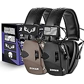 ZOHAN Electronic Shooting Earmuffs, Hearing Protection Shooters, NRR 23dB Noise Reduction Gun Range Ear Protection Headphones