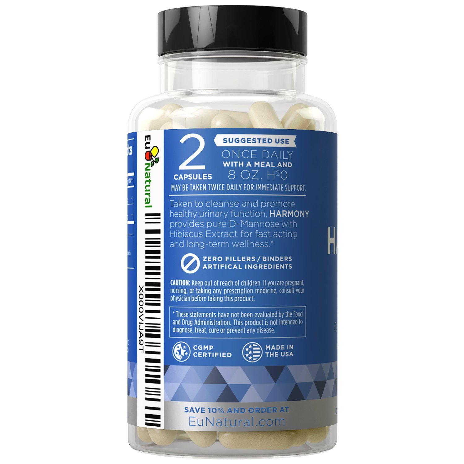 HARMONY DMannose Urinary Tract Health, Bladder Cleanse Burning