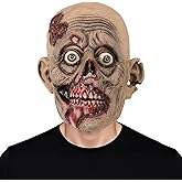 Kuberas Zombie Mask Scary Walking Dead Vampire Head Mask Creepy Horror Demon Halloween Party Cosplay Costume Props for Adults