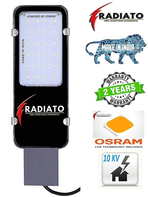 Versace Radiato Waterproof 24 Watt LED Street Light with High Lumen Density CRI SMD (White)
