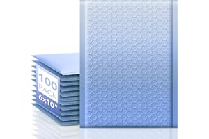 Fuxury Bubble Mailers 6x10" 100 Pack, Gradient Blue Padded Envelopes Usable Size 6x9" Self Seal Mailing Envelopes Bubble Padded Shipping Bags for Mailing,Packaging, Small Business