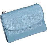 Unisex Pebble Leather Wallet, 5.3In Short Genuine Leather Coin Card Holder, Unisex Clutch Bags, Can Hold Coins, Id Cards