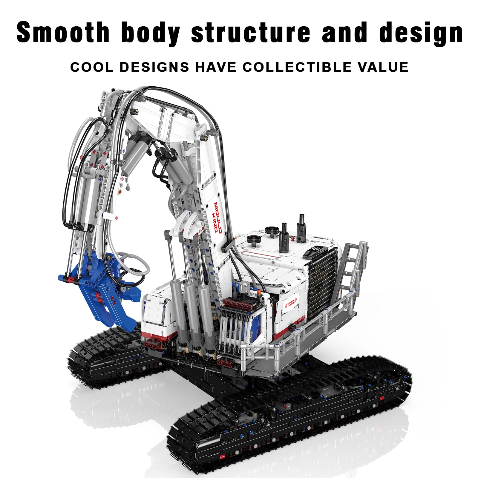 Mould King 17062 Technik Ferngesteuert Abbruchkran Klemmbausteine Bausatz Bagger Bausteine Autokran Bauspielzeug mit Motors für Erwachsene (4195 Teile) 5