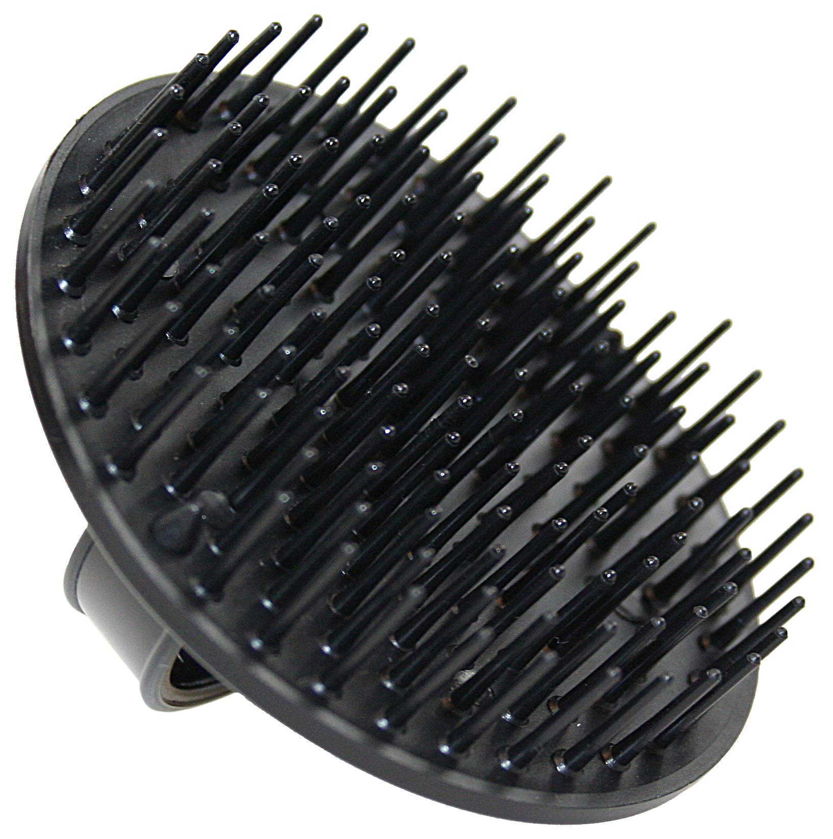 Jack Dean by Denman (Black) Scalp Massager and Detangling Hair Brush for Thick or Thin Hair, Curly or Straight Hair - Use in the Shower or Bath - Head and Beard Scrubber - For Women and Men, D6