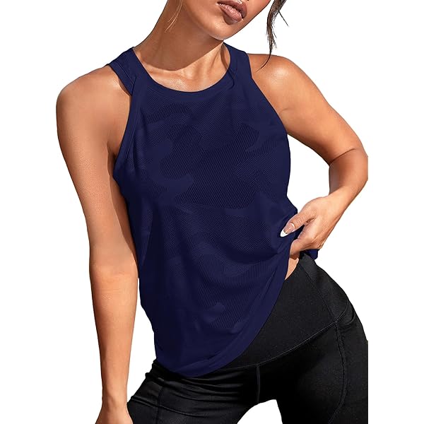 Mesh Leggings Women MIER Women Sleeveless Workout Shirts UPF 50+