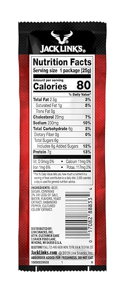 JACK LINK’S, BEEF STRIP SWEET HABANERO, 0.9 OUNCE