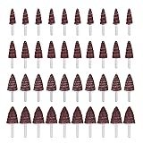 Mixiflor 40 Pack 1/4" Shank 80 Grit Cone Shape