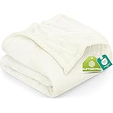 Utopia Bedding Fleece Blanket King Size Ivory 300GSM Luxury Fuzzy Soft Anti-Static Microfiber Bed Blanket (90x102 Inch)