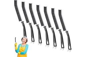 FANSTO 7 Pcs Hard Bristle Crevice Cleaning Brush, Multifunctional Grout Cleaner Brush, Thin Gap Cleaning Brush Set, Small Cleaning Tools for Household Use, Kitchen, Bathroom, Toilet, Window Track,Tight Space