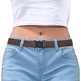 SUOSDEY Women Invisible Belt, Comfortable Adjustable Stretch No Show Belt with Flat Buckle