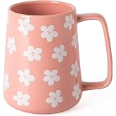 TaoTaojarvie 24oz Oversized Heavyweight Ceramic Coffee Mug, Large (Pink) | 24oz Maximum Capacity, Extra Large Stoneware, Reactive Glaze, Microwave &amp; Dishwasher Safe, Gift Box
