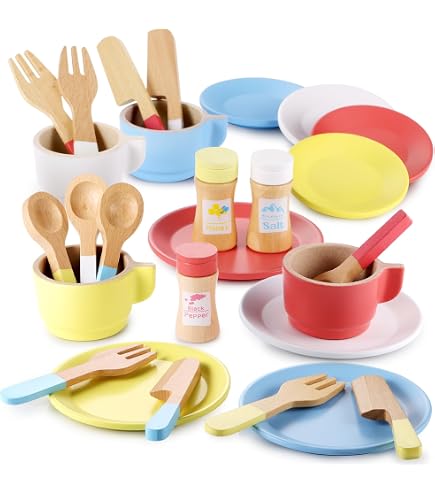 CARLORBO Nourriture en Bois de Jeu pour Cuisine Enfant - Jouets Alimentaires Légumes et Fruits pour Garçons Filles de 2 Ans Jeux de Rôle Jeu de Simulation Éducation Précoce Montessori