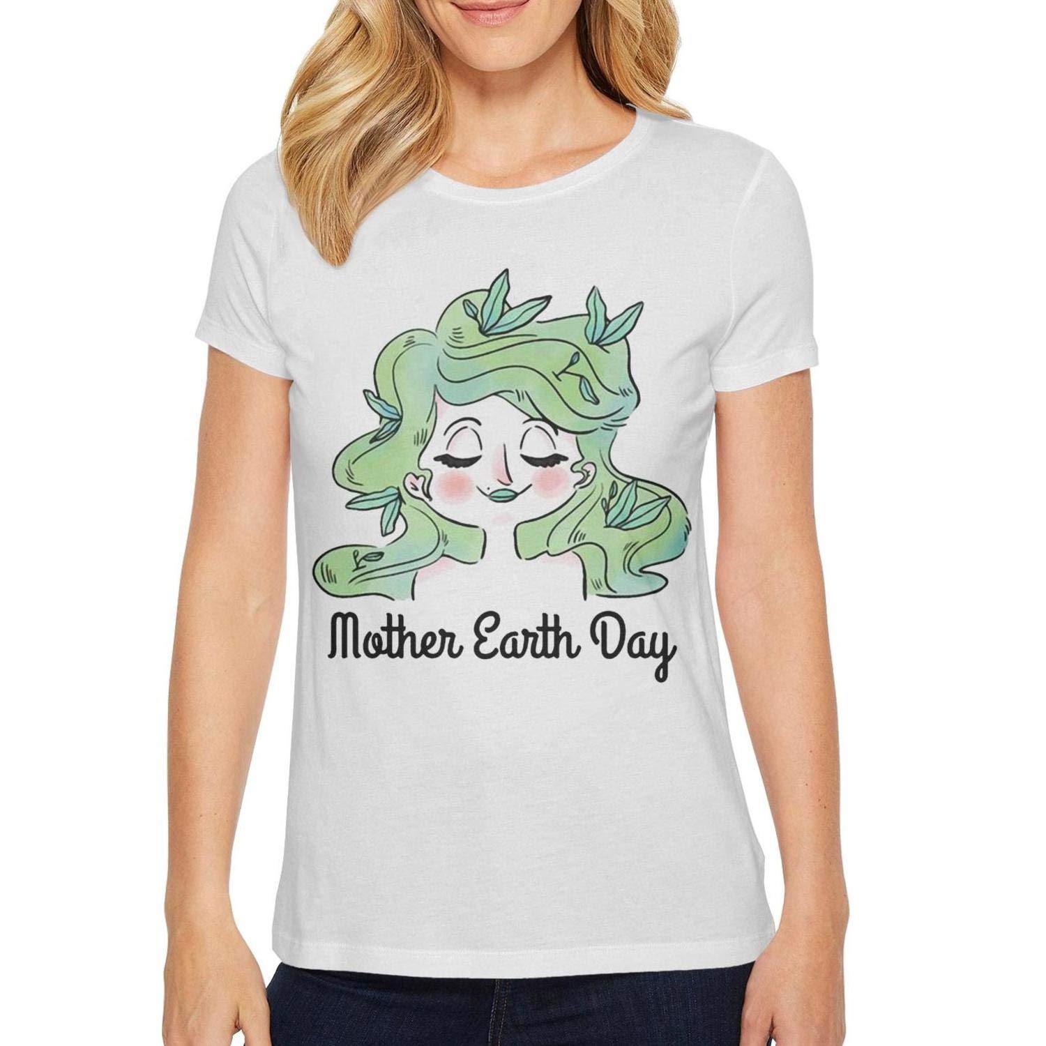 Cute Woman With Green Hair Vintage 2019 Crew Neck Knit , Ness, Cross Train T Shirt