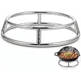 TOVINANNA Wok Ring for Electric Stove 11.5 Inch Stainless Steel Wok Rack Support Stand for Gas Hob and Grill Heavy Duty Round Rack Stand for Kitchen Cookware Heat Resistant
