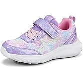 LUCKY STEP Kid's Glitter Fashion Sneakers Sparkly Princess Tennis Bling Shiny Sequins Athletic Walking School Shoes for Children/Boys/Girls