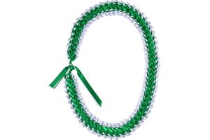 Yunlly 2024 Graduation Leis Ribbon Class of 2024 Ribbon Handmade Double Braided Necklace Adjustable Graduates Grad Leis for Graduation Gifts