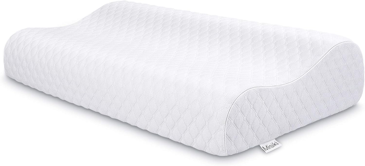 Misiki Contour Pillow Cervical Pillow for Neck Pain Orthopedic Pillow Memory Foam Pillow for Side Sleeping Neck Support Pillows for Neck and Shoulder Pain Soft Ergonomic Pillow for Back Sleeper: Home & Kitchen