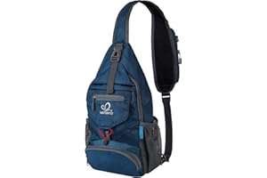 WATERFLY Packable Small Crossbody Sling Backpack Shoulder Chest Bag Daypack for Hiking Traveling
