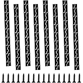 AKOLAFE 8 Pack 16 Inch Black Piano Hinge Heavy Duty Stainless Steel Piano Hinge 1.2” Wide Continuous & Piano Hinges with 128P