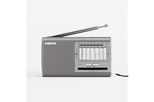 RADIWOW XHDATA D219 Portable AM FM Shortwave Radio Battery Operated Small Great Reception Radio with Good Sound,Earphone Jack for Elder,Home,Child [Silver]