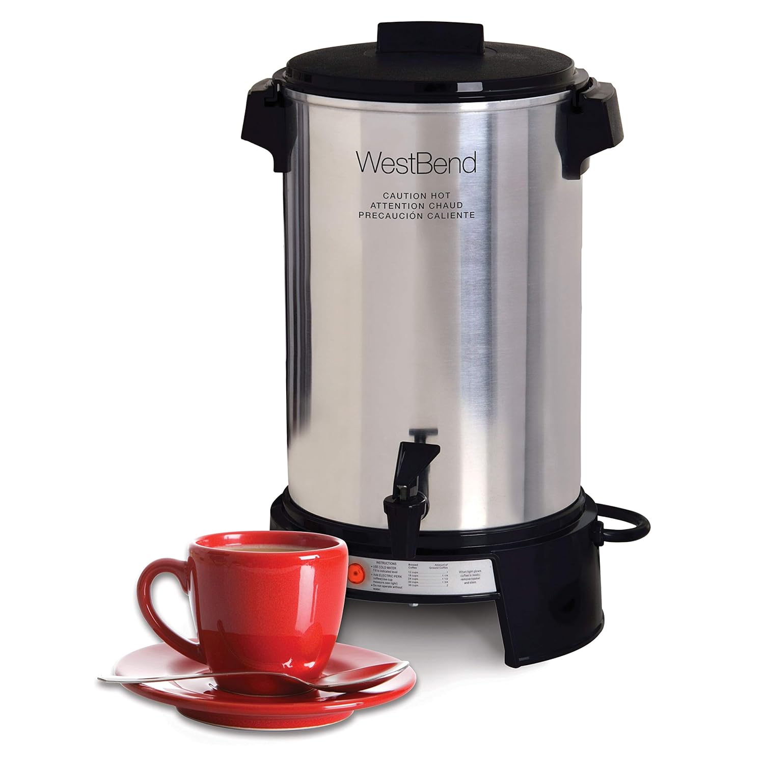 West Bend Coffee Maker 30 Cup / Vintage West Bend 12 30 Cup Stainless