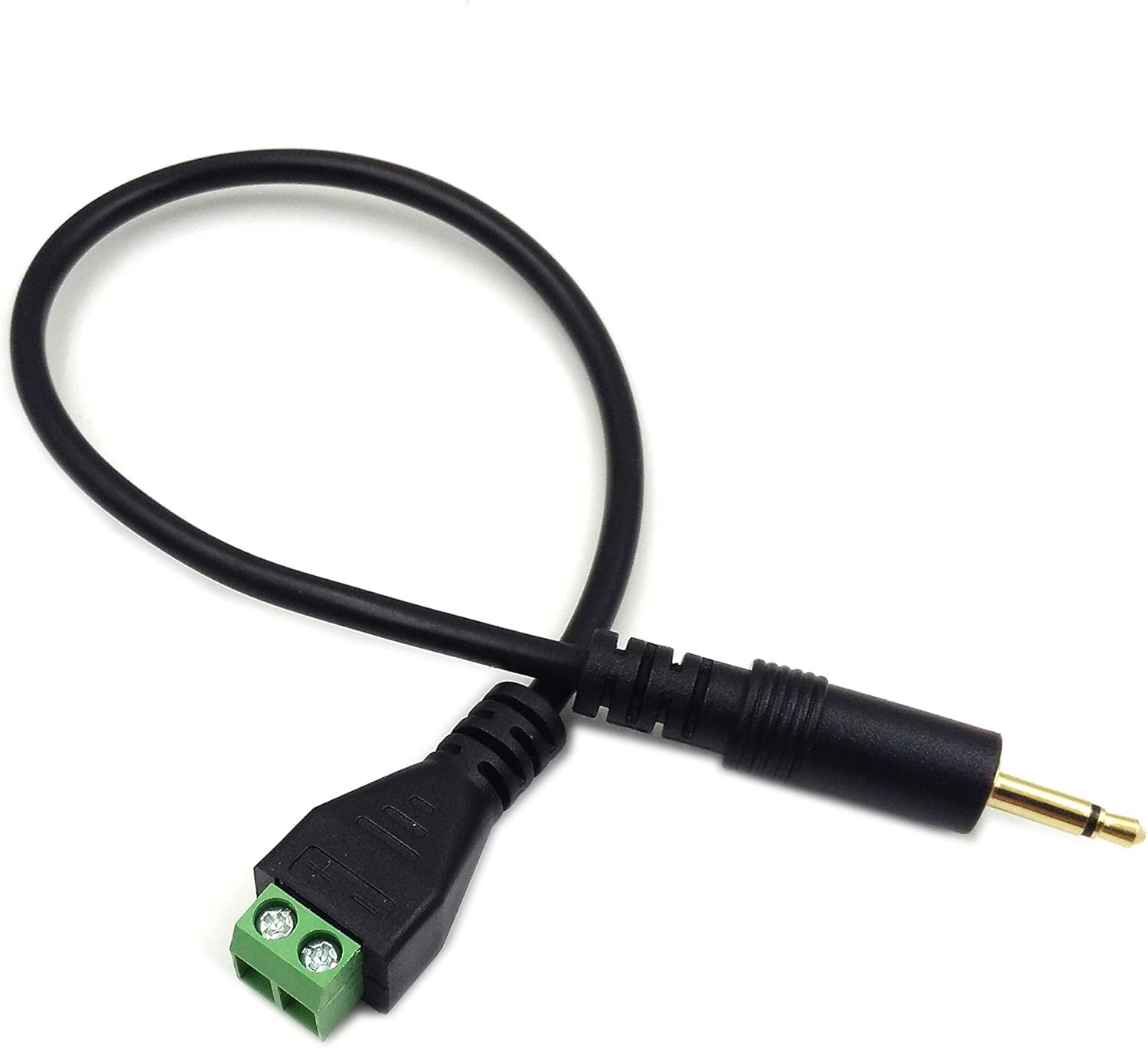 Maxhood 3.5mm (1/8") TS Mono Male to 2 Pin Screw Terminal Female AUX Headphone Balun Solderless Converter Adapter Cable 30cm (3.5mm M/ 2pin) - Image 4