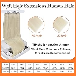 Full Shine Hair Extensions 24 Inch Weft Hair
