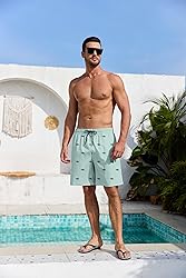 Lzzidou Men's Swim Trunks Mesh Lining Bathing Suit