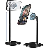 COOPER MagStand, Adjustable Magnetic iPhone Stand for Desk & Phone Holder for Video Recording, Compatible with MagSafe, Stand for iPhone 17 Pro Max, 16/15/14/13/12, Small Mag Safe Tripod (Black)