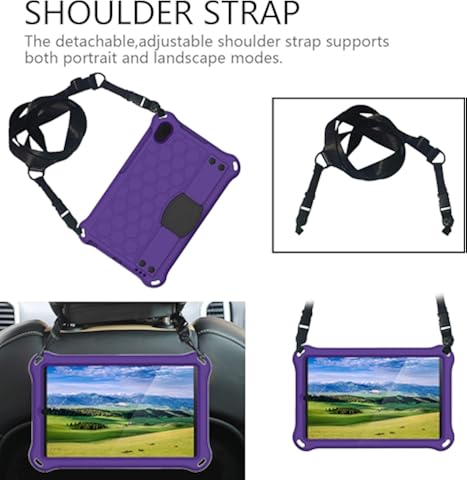 Changjin - Funda para tablet Samsung Galaxy Tab A 8.4 2020 SM-T307/T307U, resistente a los golpes y a los niños Morado y negro.