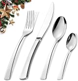 BEWOS 16-Piece Stainless Steel Cutlery Set Service for 4 Mirror Finish