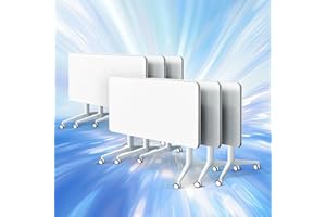 JNMDLAKO Conference Table for 6-12 Person,Folding Conference Table with Wheels,Large Rectangular Meeting Seminar Table,Flip Top Mobile Training Room Tables for Office School Reception (6, 1915, 70.9in)