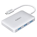 AUKEY USB C Hub HDMI 4K, 4 USB 3.0 Ports, 60W Type