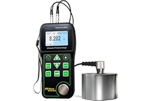 VVV-GROUP Ultrasonic Thickness Gauge Industrial-888X Echo-Echo Mode Measure Through Coating up to 19.685mils (500 microns) / Cast Iron Thickness Measurement/PC Connection