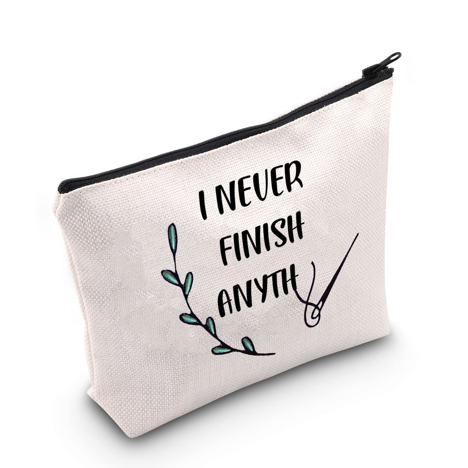 Tiny Needle Minder Gift Cross Stitch Gift I Never Finish Anything Cosmetic Bag Cross Stitch Stabbing Gift (I Never Finish UK)