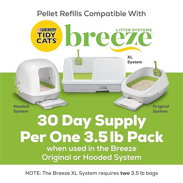 TIDY CATS BREEZE CAT LITTER PELLETS, REFILL 3.5 LB