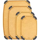 Elihome Essential Series 4-in1 Cutting Board Set for Kitchen, Dishwasher Safe, Non-slip Feet, Juice Groove, BPA Free, Reversible, 4 pieces Cutting Board Set