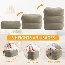 Inflatable Foot Rest Pillow for Travel - Adjustable