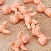 XINHUIDALSQ 24 Pcs King Cake Babies, 1.2 Inch Mini Plastic Babies for King Cake Baby Shower Ice Cube Game Mardi Gras Baby Decorations Party Favor(Latin)