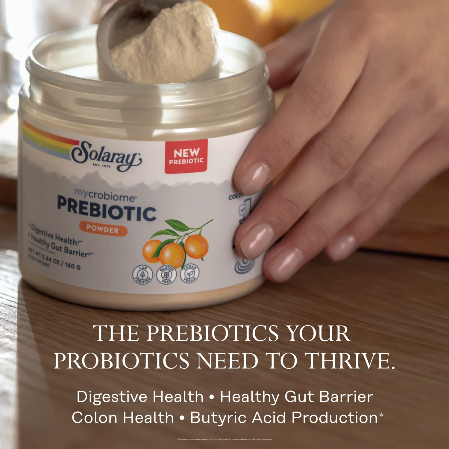 SOLARAY Mycrobiome Prebiotic Powder, Prebiotics for Women and Men, Digestive Nutritional Supplements for Colon and Gut Health, Easy-to-Mix, Non-Bloating Formula, Citrus Flavor, 20 Servings, 5.64 OZ SOLARAY Mycrobiome Prebiotic Powder, Prebiotics for Women and Men, Digestive Nutritional Supplements for Colon and Gut Health, Easy-to-Mix, Non-Bloating Formula, Citrus Flavor, 20 Servings, 5.64 OZ