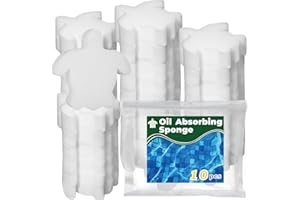 JMUQ 10PCS Pool Sponge Oil Absorber, Pool Scum Absorber, Hot Tub Scum Absorber Filter, Turtle Oil Scum Absorber for Swimming Pools and Spas