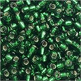 S/L Green MIYUKI Seed Beads APPX 22GM Tube 8/0 Round